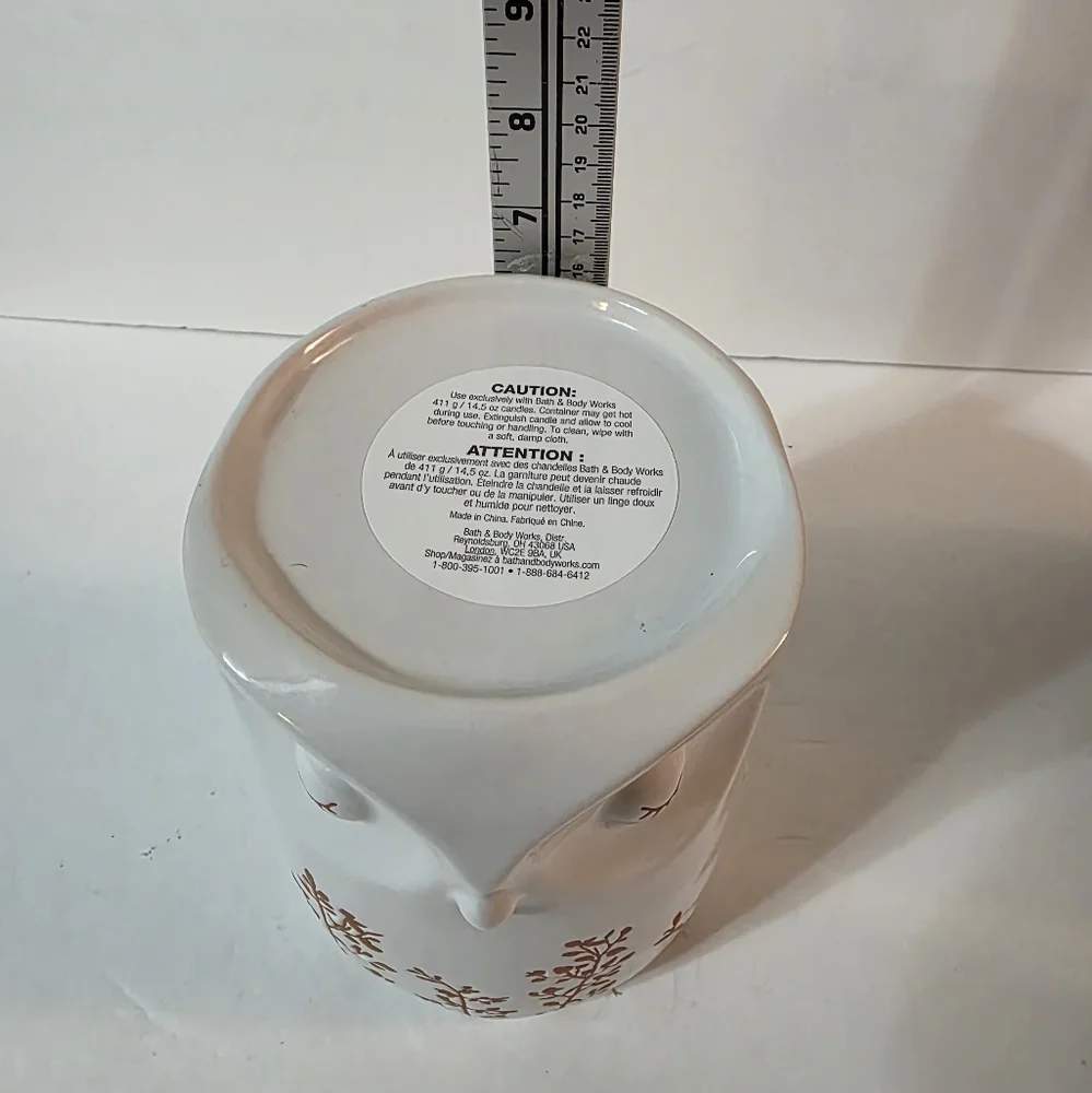 Bath And Body Works Owl 3 Wick Candle Holder